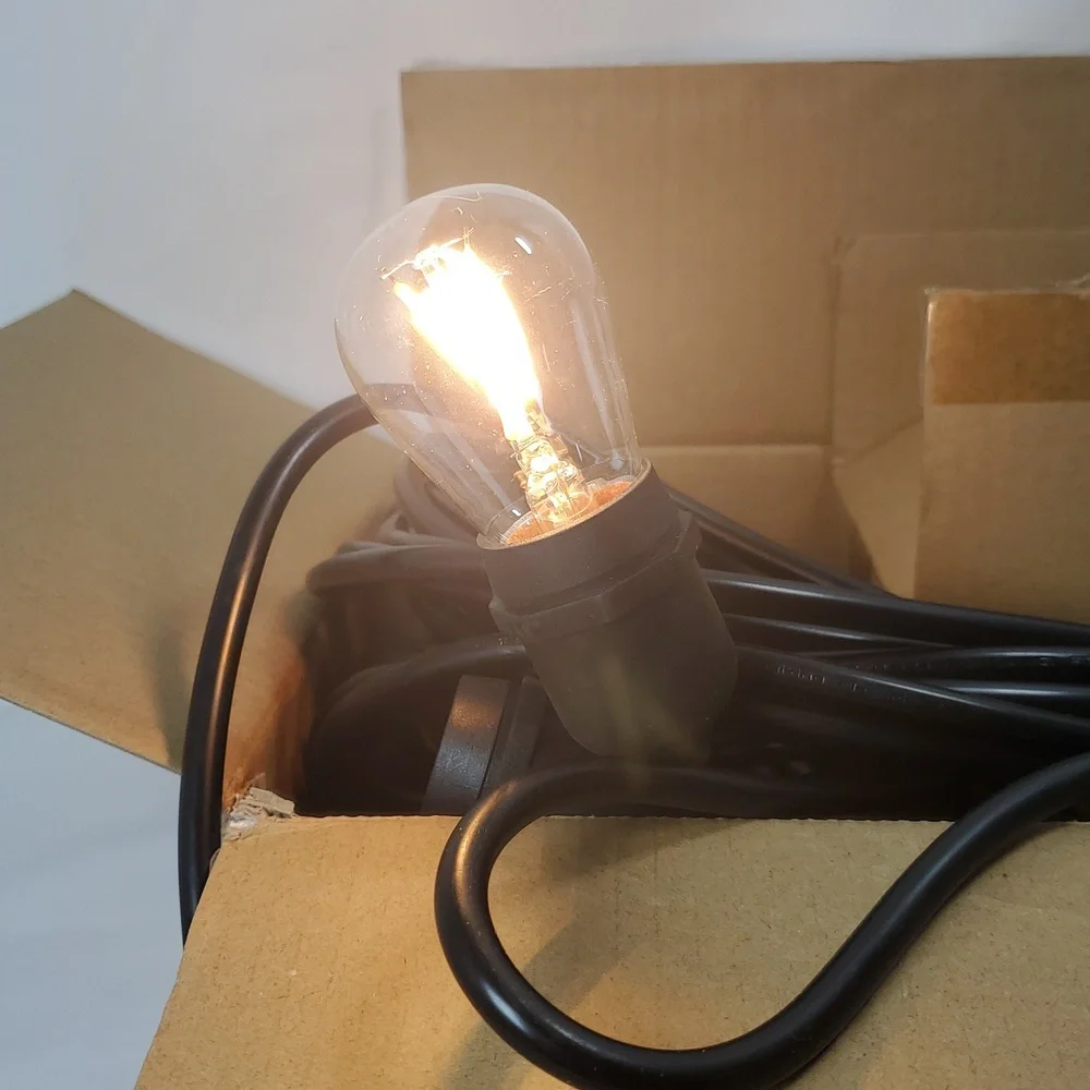 Brightech Ambience Pro LED String Lights - 48 Ft Commercial Grade Patio